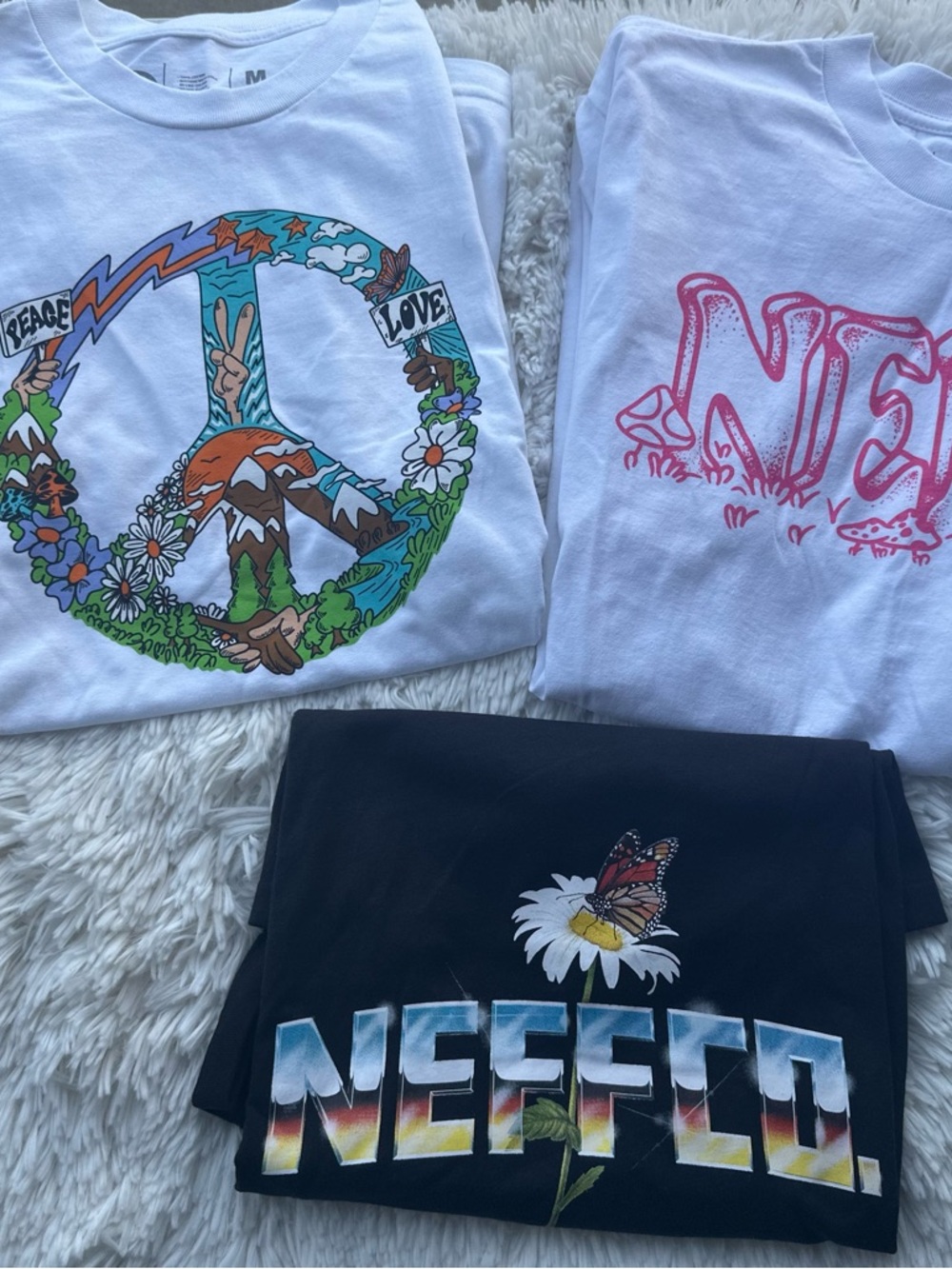 Neff Men Bundle deal of 3 t-shirts and tank top size medium
